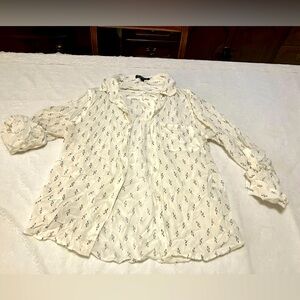 Velvet Heart White Patterned Blouse, women’s large J